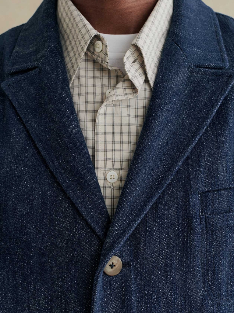 Denim Blue Cotton & Wool Métier Jacket