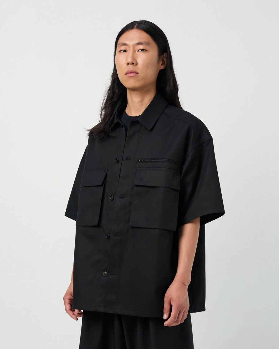 Officer Shirt Short Sleeves In Black