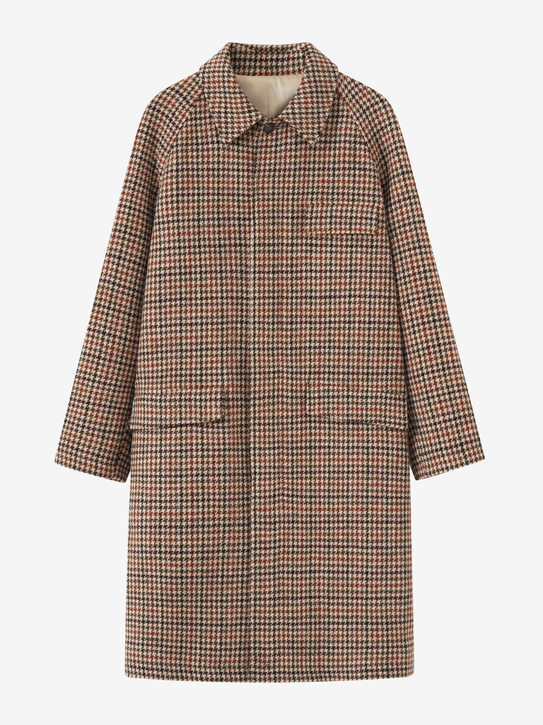 Parisian Raglan Coat in Harris Tweed Wool
