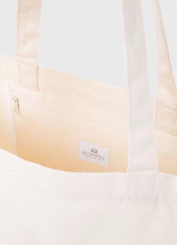 Canvas Tote Bag in Off White