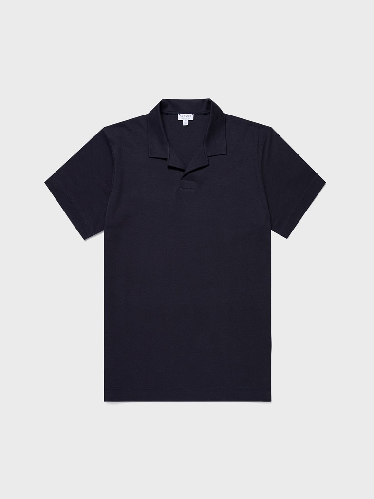 Heavyweight Polo Shirt in Navy