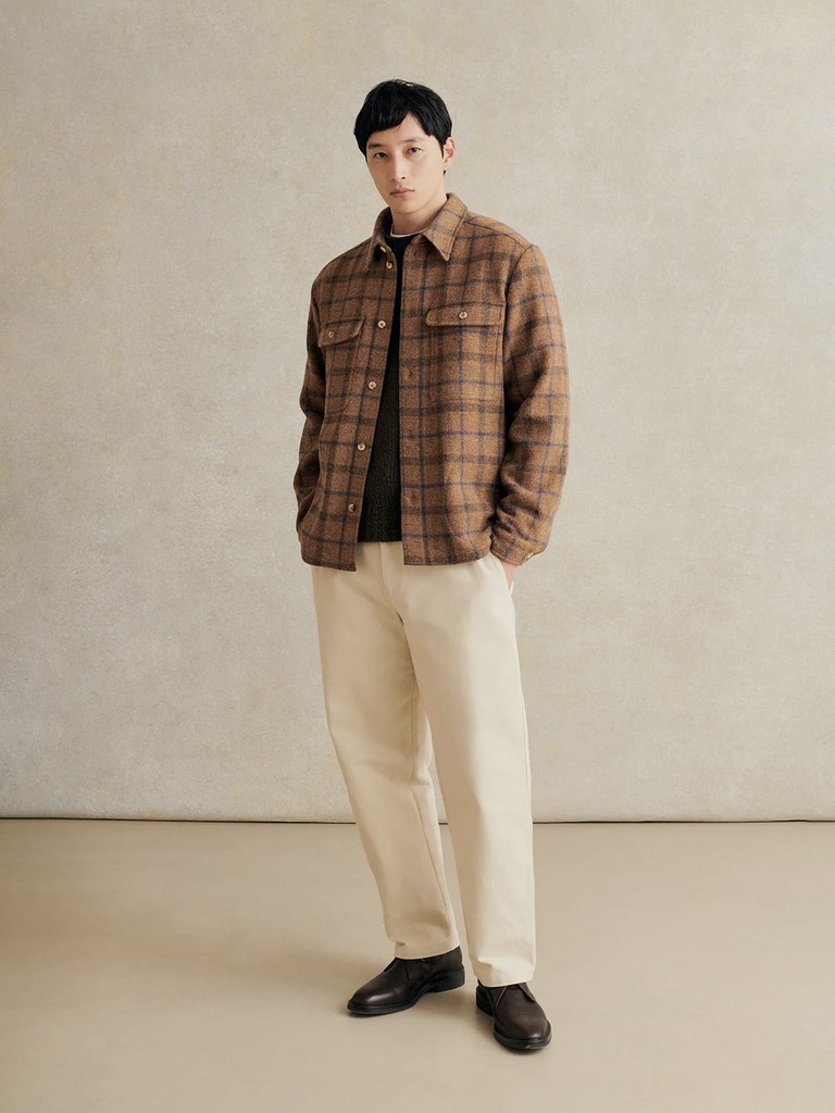 Overshirt in Italian Brushed Wool