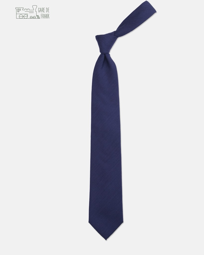 Indigo Blue Wool Tie