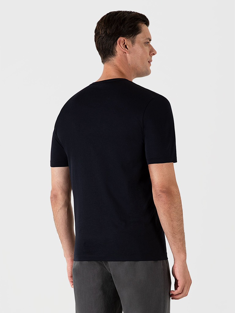 SS Crew Neck T Shirt in Midnight Navy