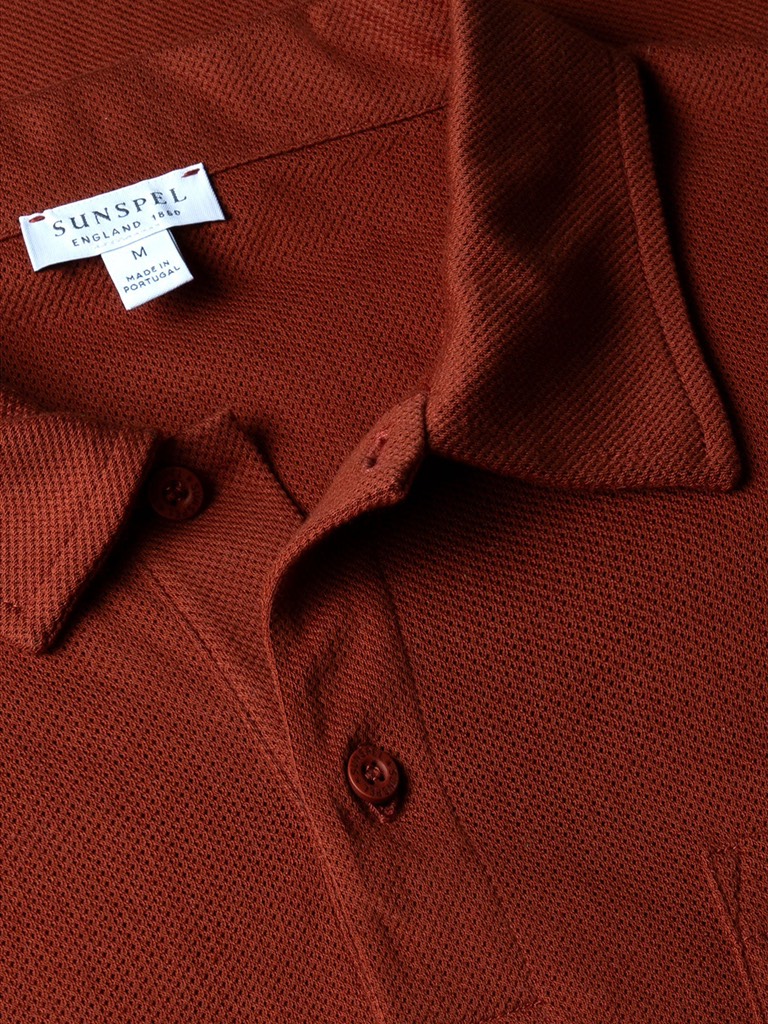 Riviera Polo Shirt in Dark Clay