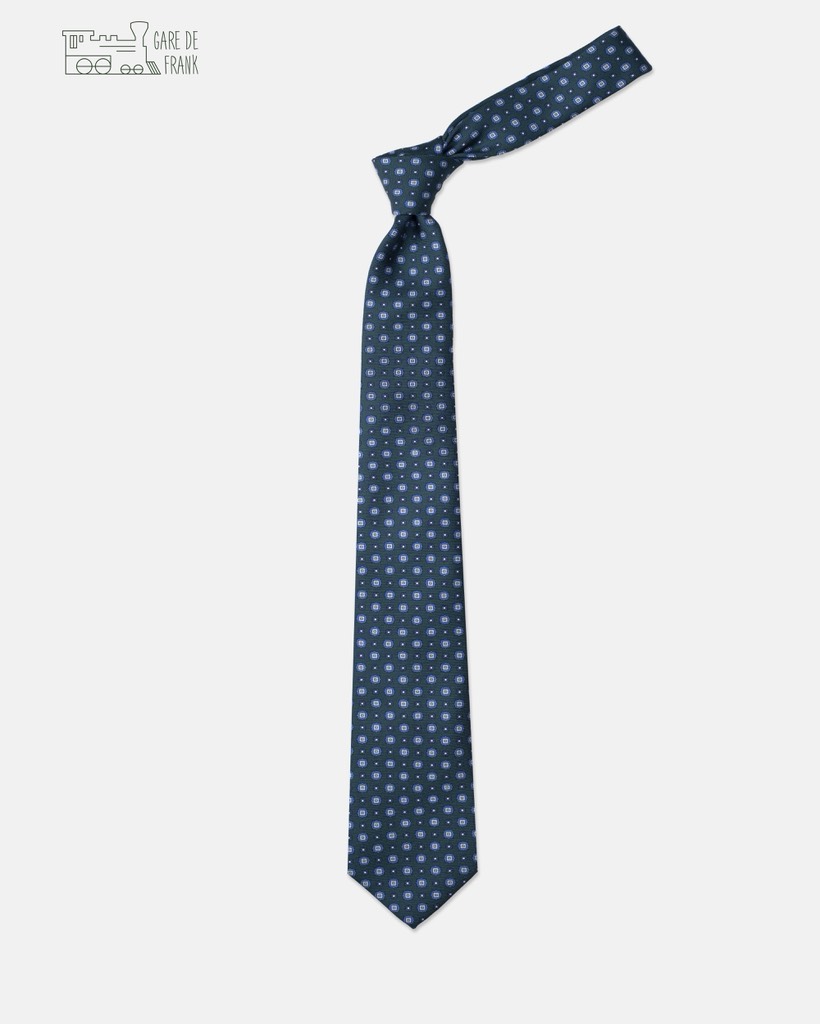 Hunter Green Medallion Silk Tie