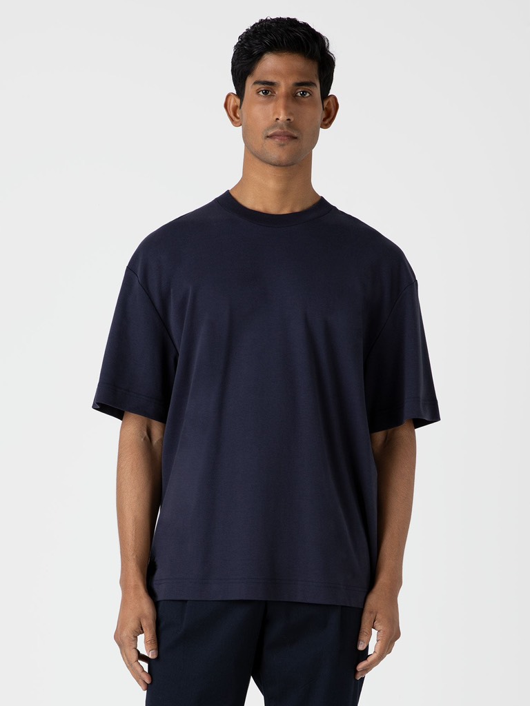 Heavy Weight Oversized T Shirt in Navy