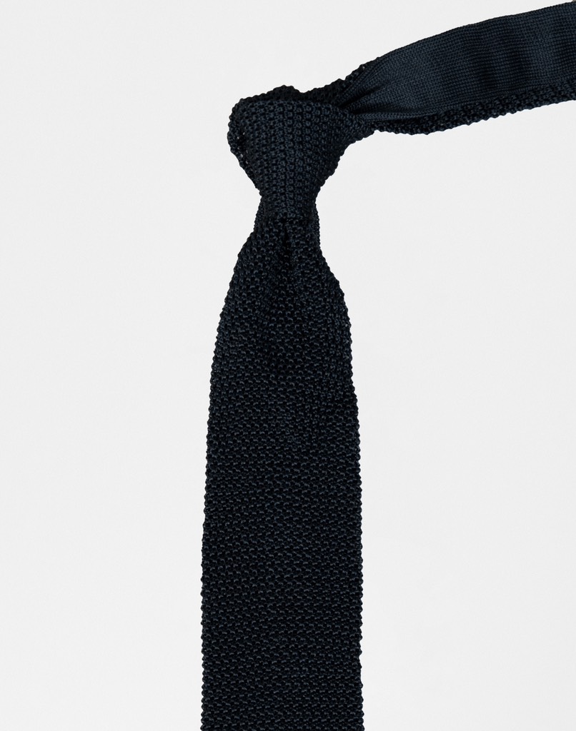 Knit Tie in Navy