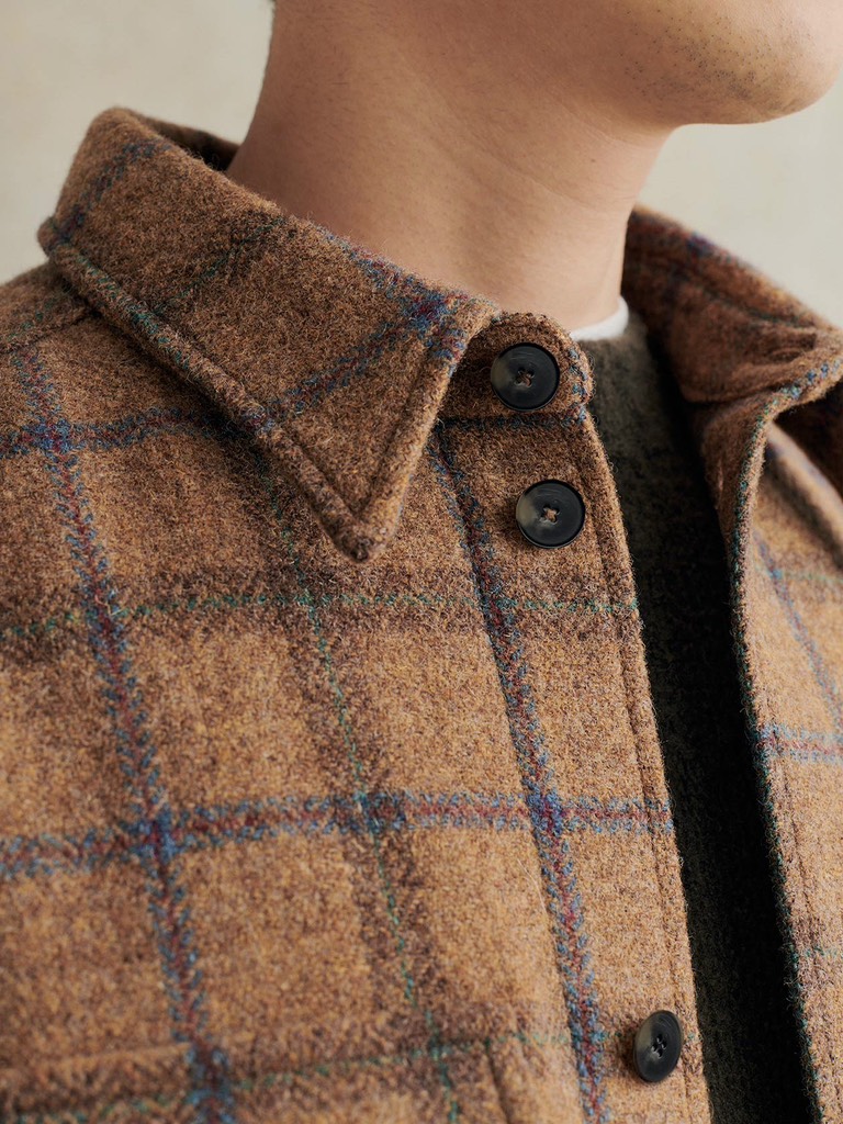 Overshirt in Italian Brushed Wool