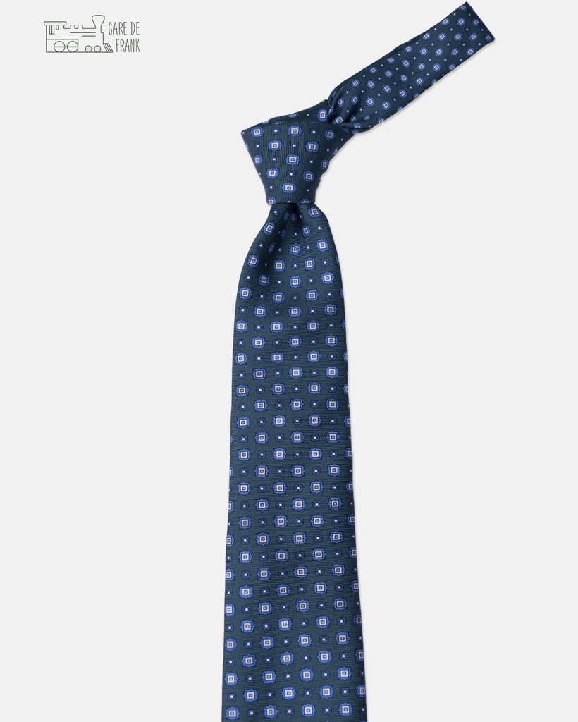 Hunter Green Medallion Silk Tie