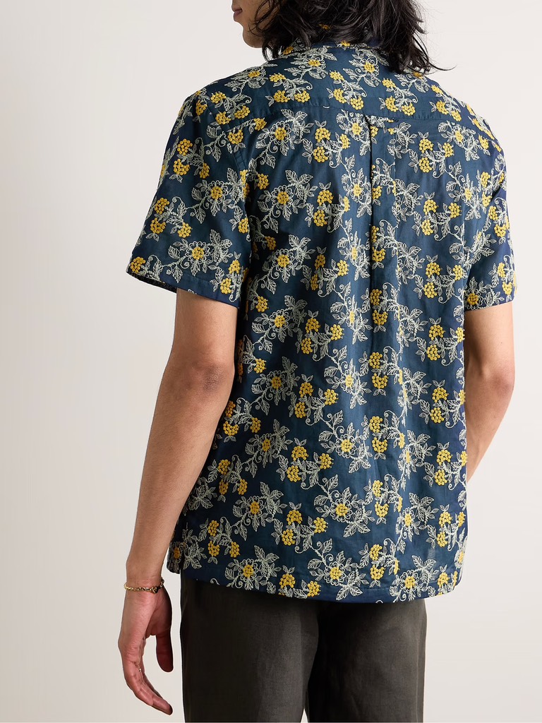 CAMP COLLAR SHIRT CH27 IN JP EMBROIDERED CANVAS
