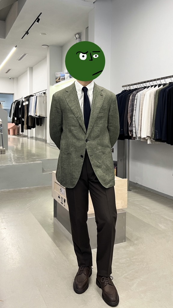 Aida Moss Green Linen Sport Jacket