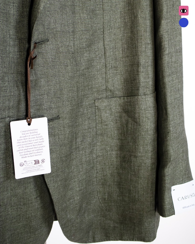 Aida Moss Green Linen Sport Jacket