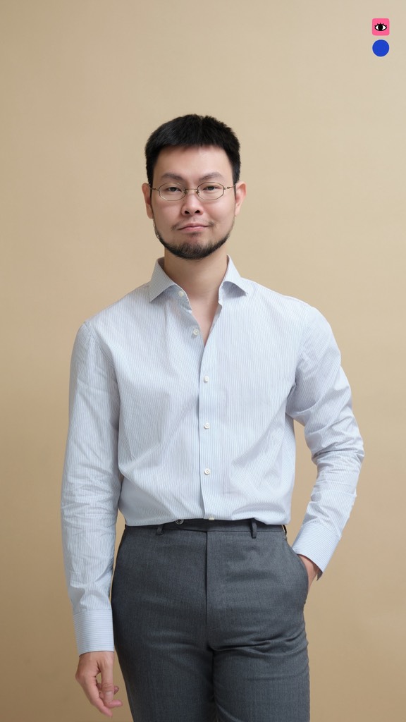 Navy/ Brown Pencil Stripe Shirt 03PA