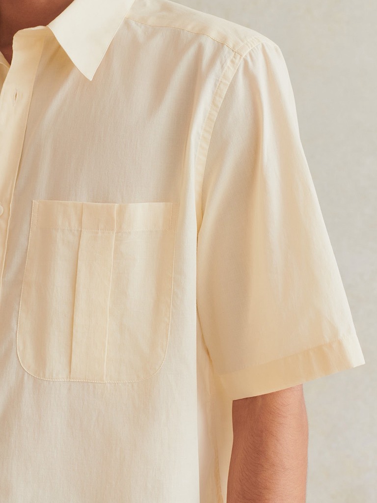 Short Sleeve Painter's Shirt In Cream