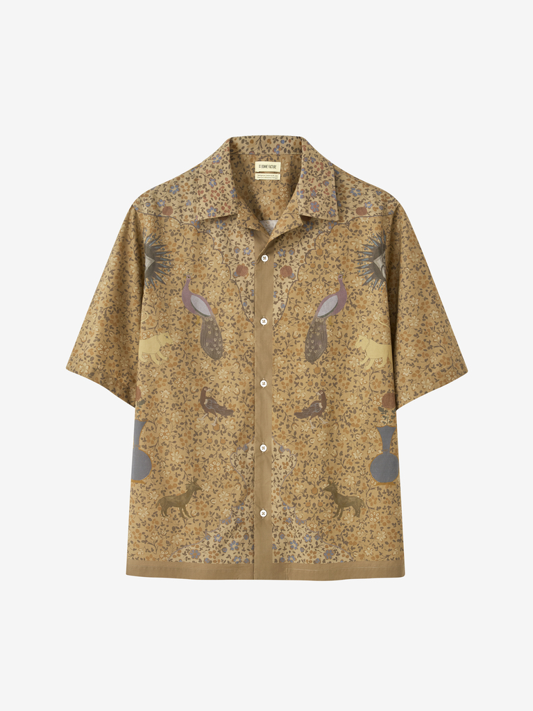 Biblical Animals Cotton Almond Printed Shirt