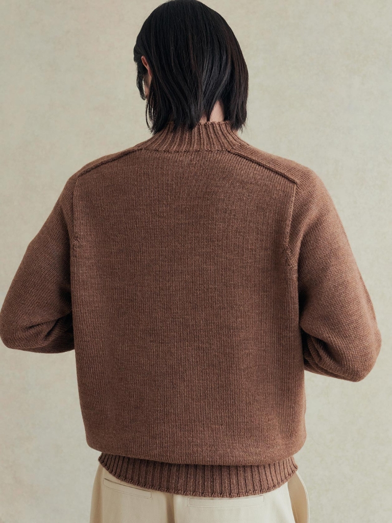 Hazelnut Soft Italian Wool Countryside Sweater