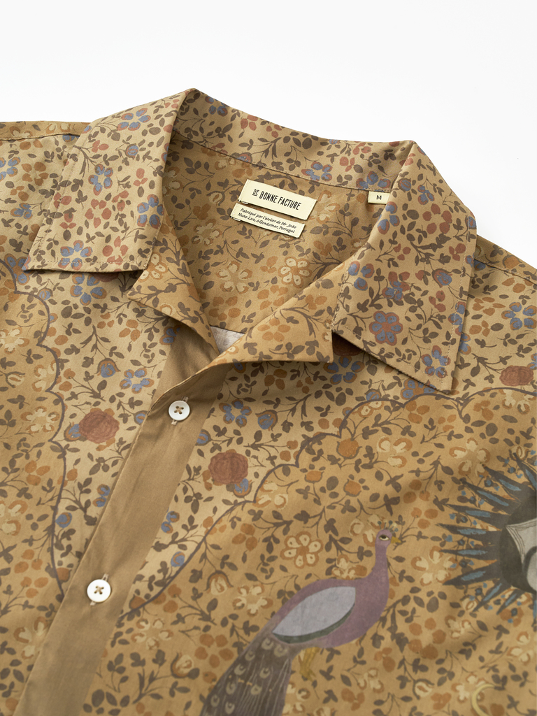 Biblical Animals Cotton Almond Printed Shirt