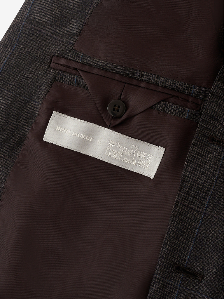 Simone Walnut Glencheck Suit in Loro Piana Australis Soft Touch 28B
