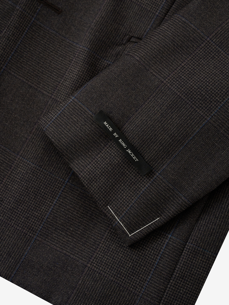 Simone Walnut Glencheck Suit in Loro Piana Australis Soft Touch 28B