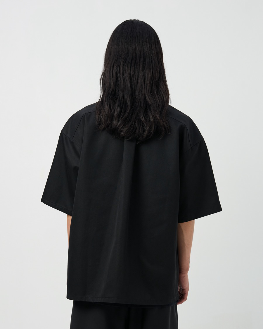 Officer Shirt Short Sleeves In Black