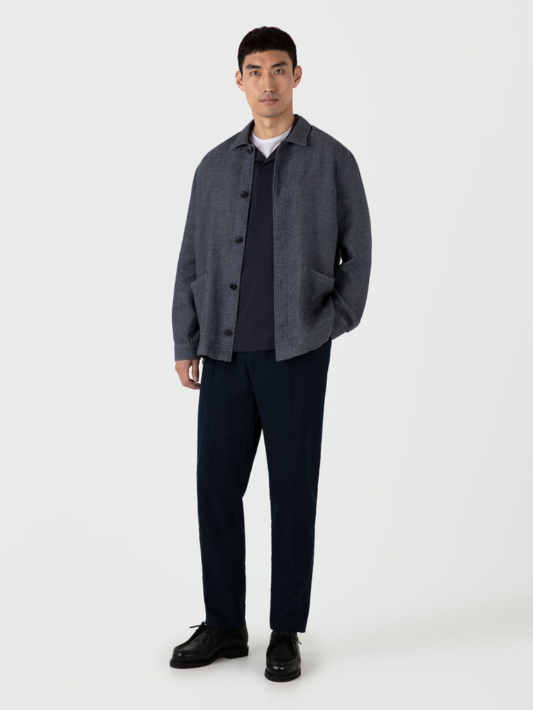 Heavyweight Polo Shirt in Navy