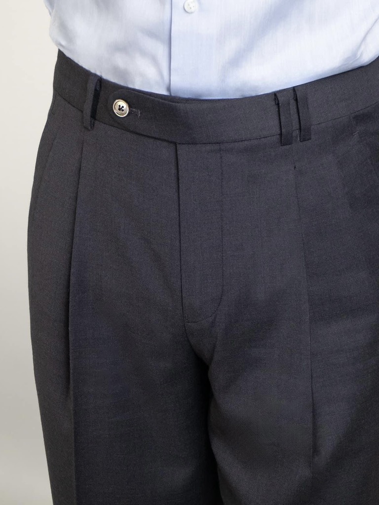 Two Pleat Trousers in Plomb 03P