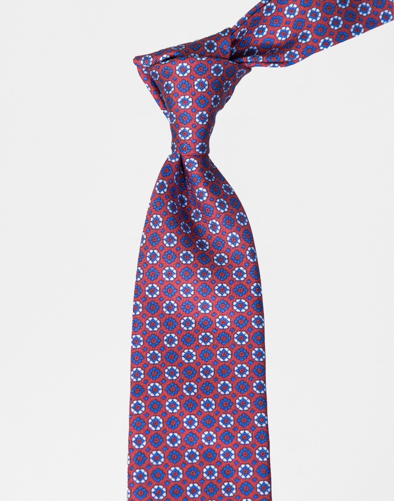 3-fold Silk Tie in Dark Fushsia Macclesfield