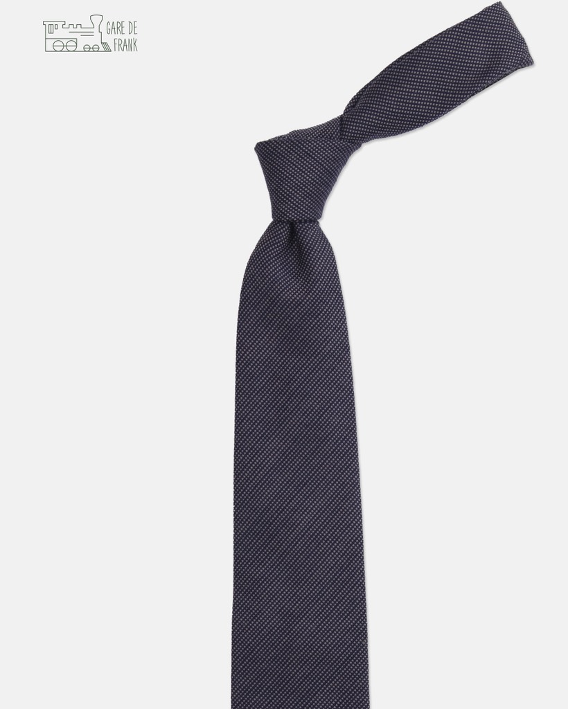 Copper/Black Micro Grid Wool Tie