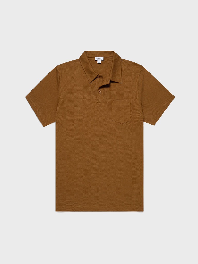 Riviera Polo Shirt in Golden Brown