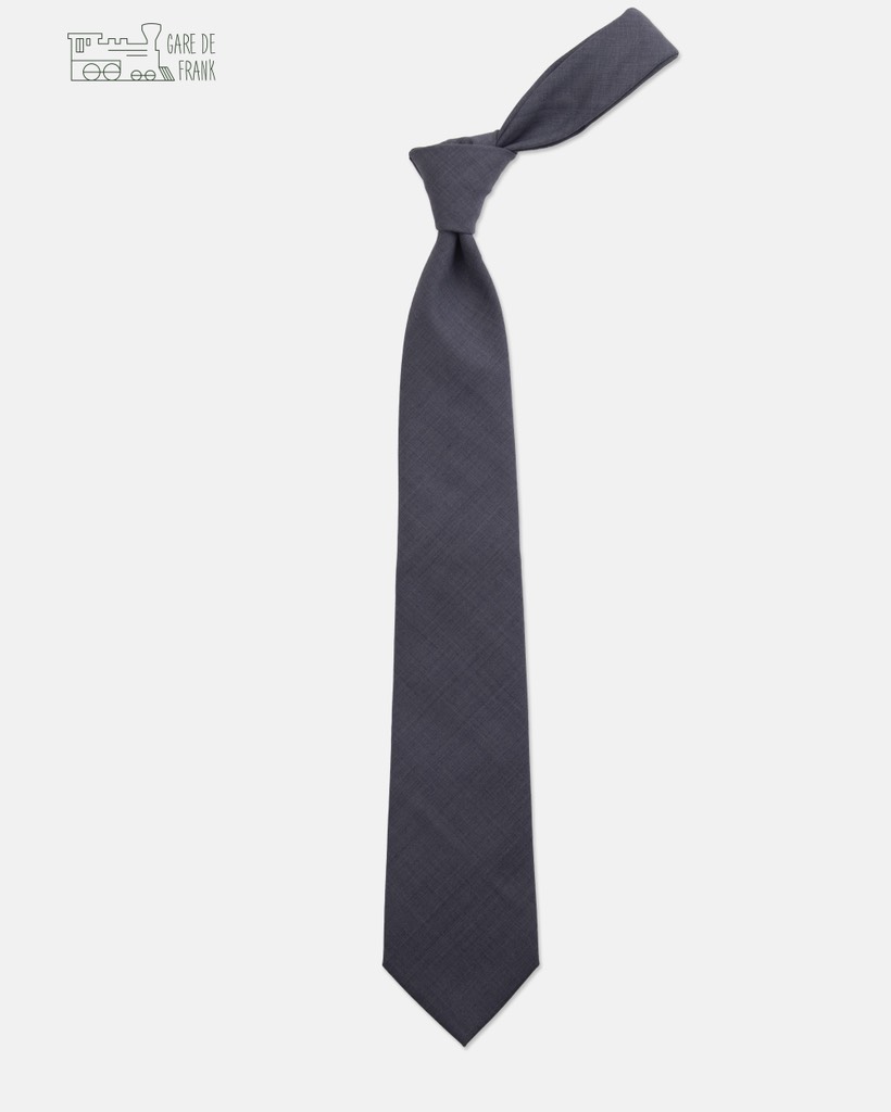 Sharkskin Grey Wool Tie