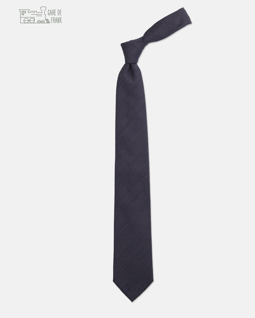 Copper/Black Micro Grid Wool Tie