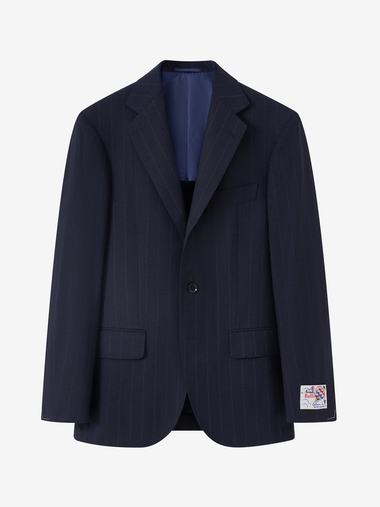 Navy wide chalk stripe fresco  13X