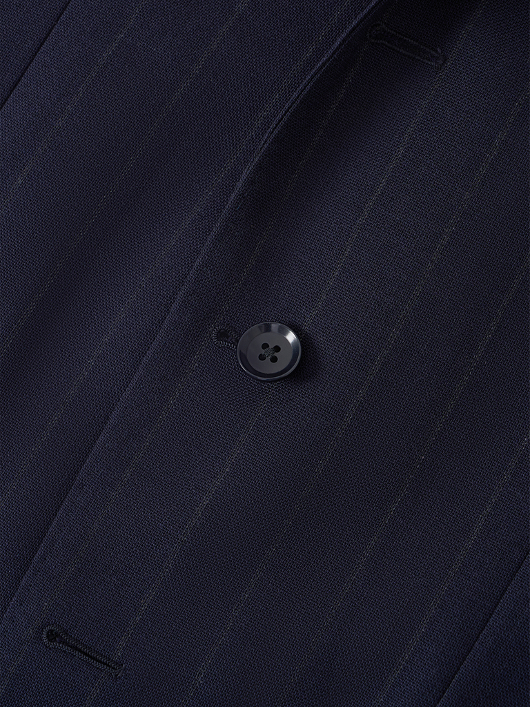 Navy wide chalk stripe fresco  13X