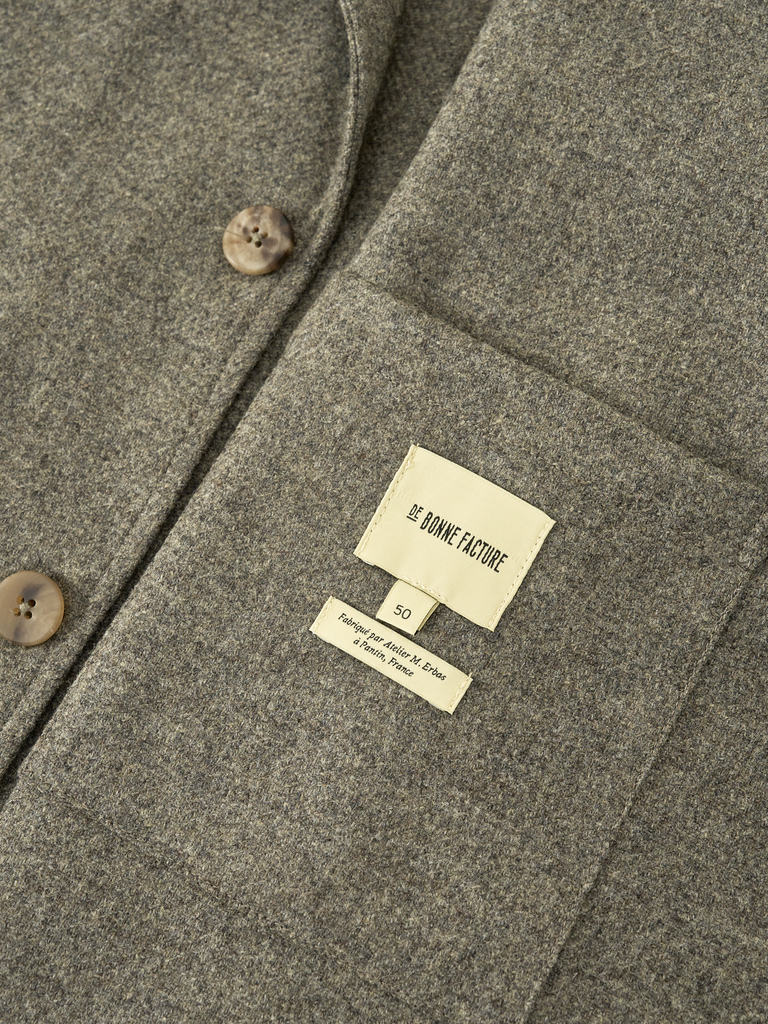 Fontainebleau Grey Merino Lambswool Traveler Jacket