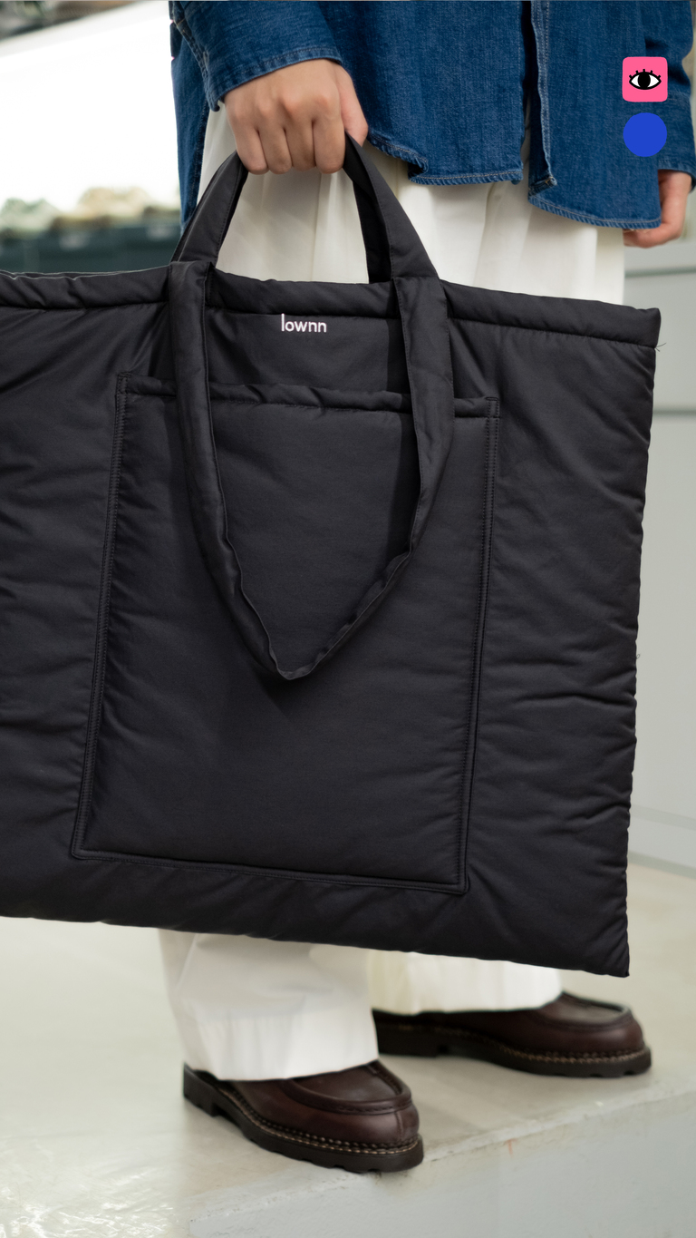 Túi Tote Bag in Black Cotton