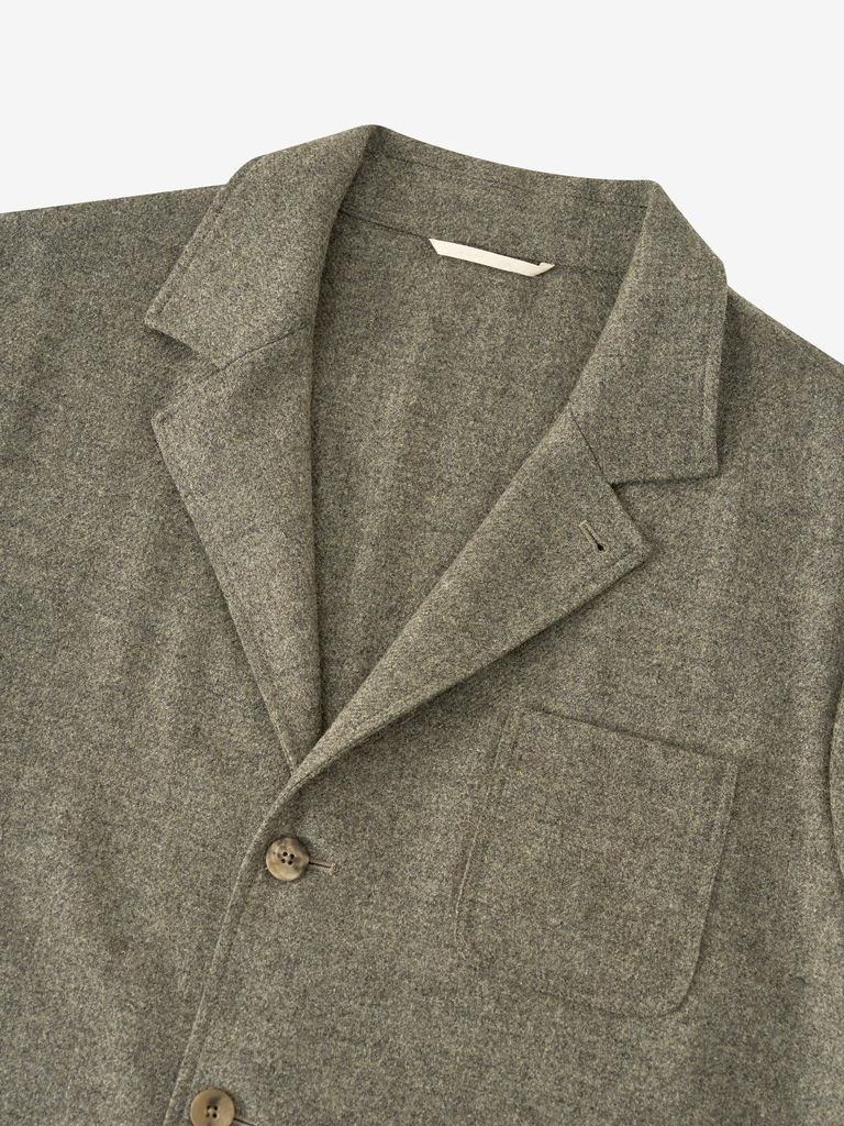 Fontainebleau Grey Merino Lambswool Traveler Jacket