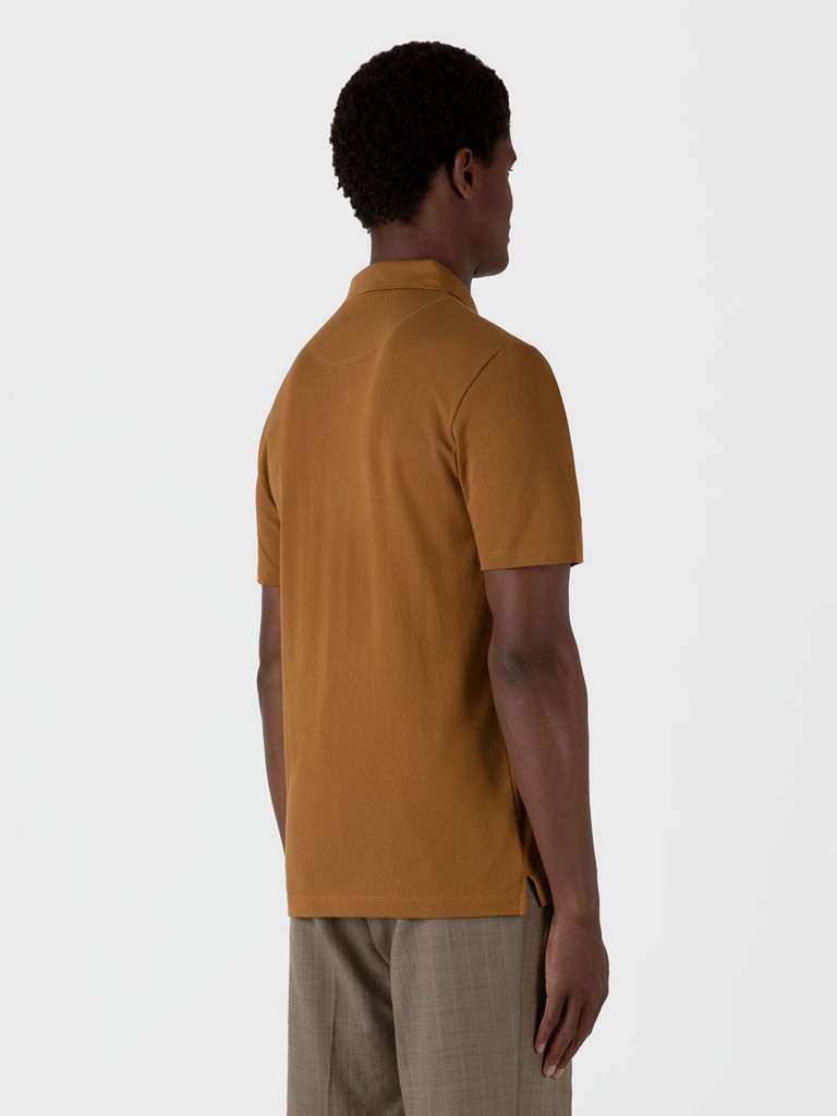 Riviera Polo Shirt in Golden Brown