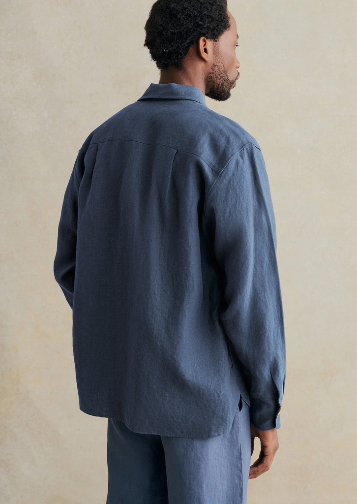 TWO POCKET OVERSHIRT CH32 IN BELGIAN LINEN