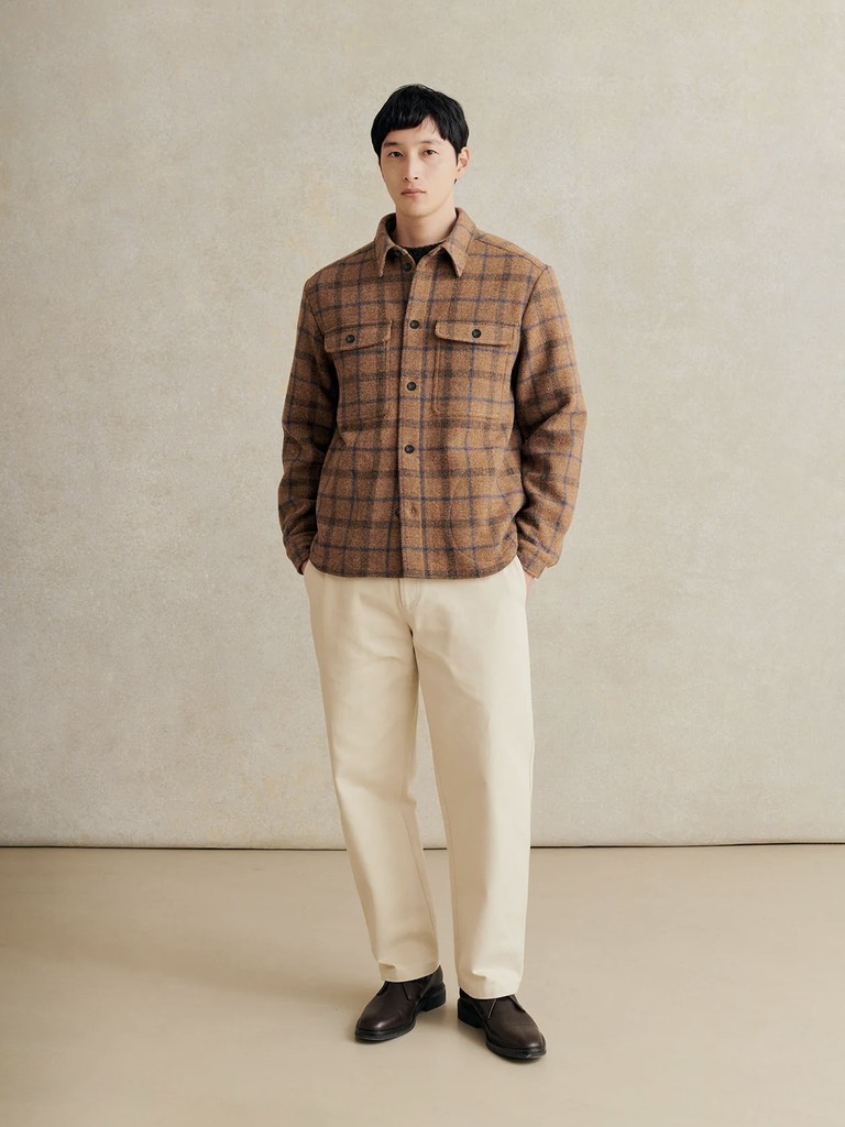 Overshirt in Italian Brushed Wool