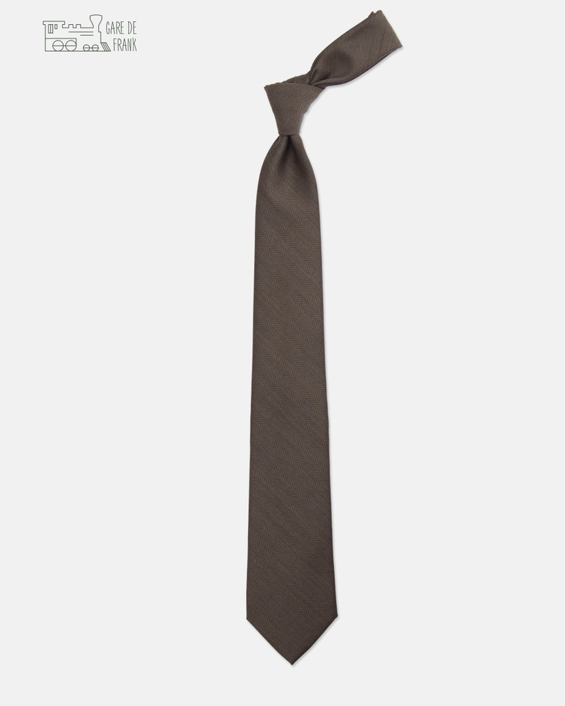 Cider Herringbone Wool Tie