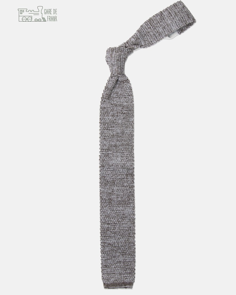 Soft Knit Tie In Oatmeal