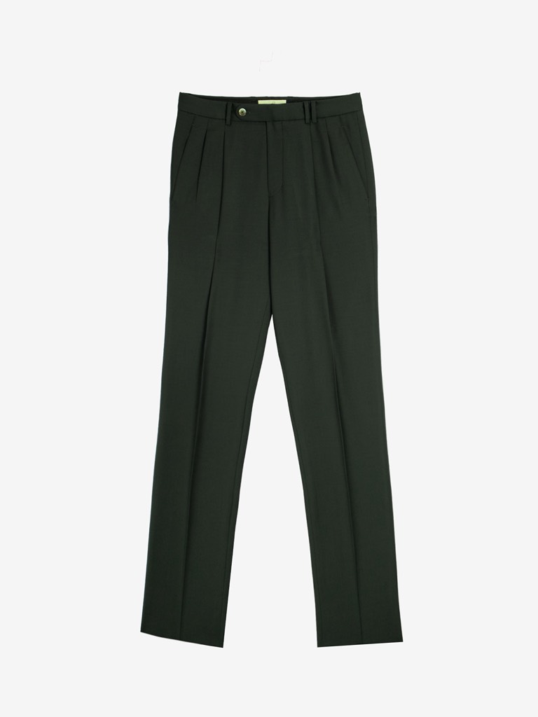 Two Pleat Trousers in Charcoal 03G