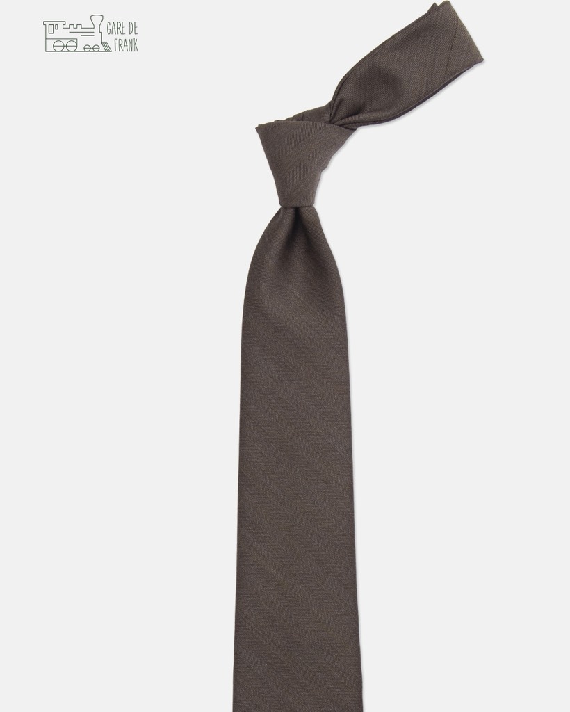 Cider Herringbone Wool Tie