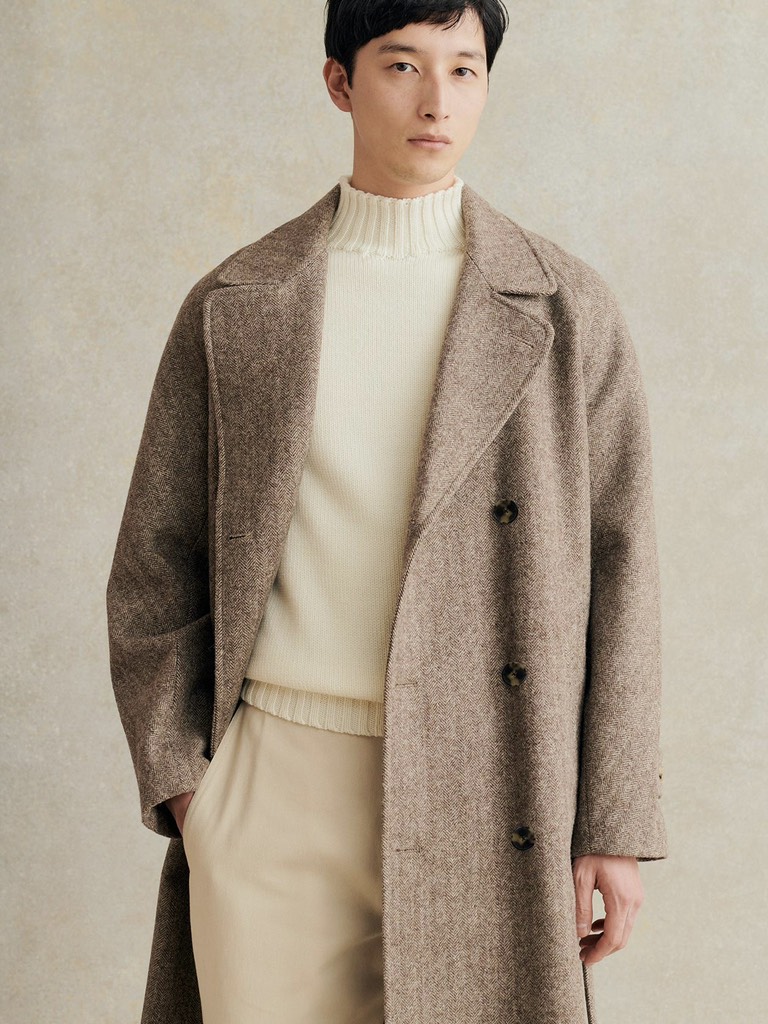 Grandad Coat in Portuguese Wool