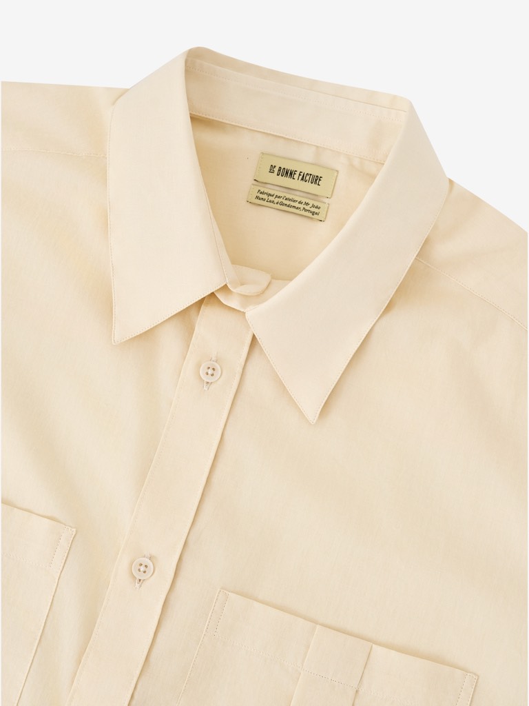 Short Sleeve Painter's Shirt In Cream