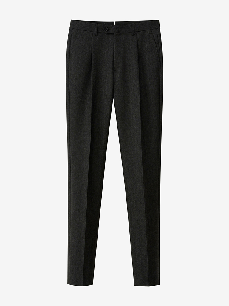 Norma Peak Lapel Grey Herringbone Suit