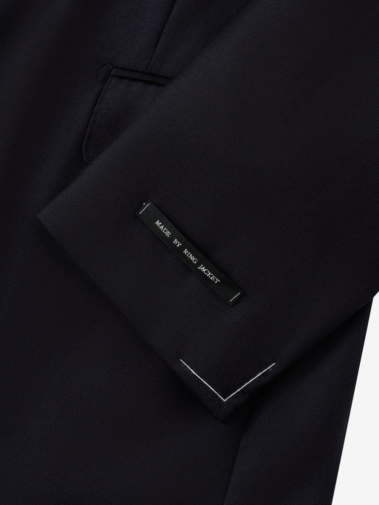 Simone Dark Navy Solid Suit in Loro Piana 'Australis' 27X