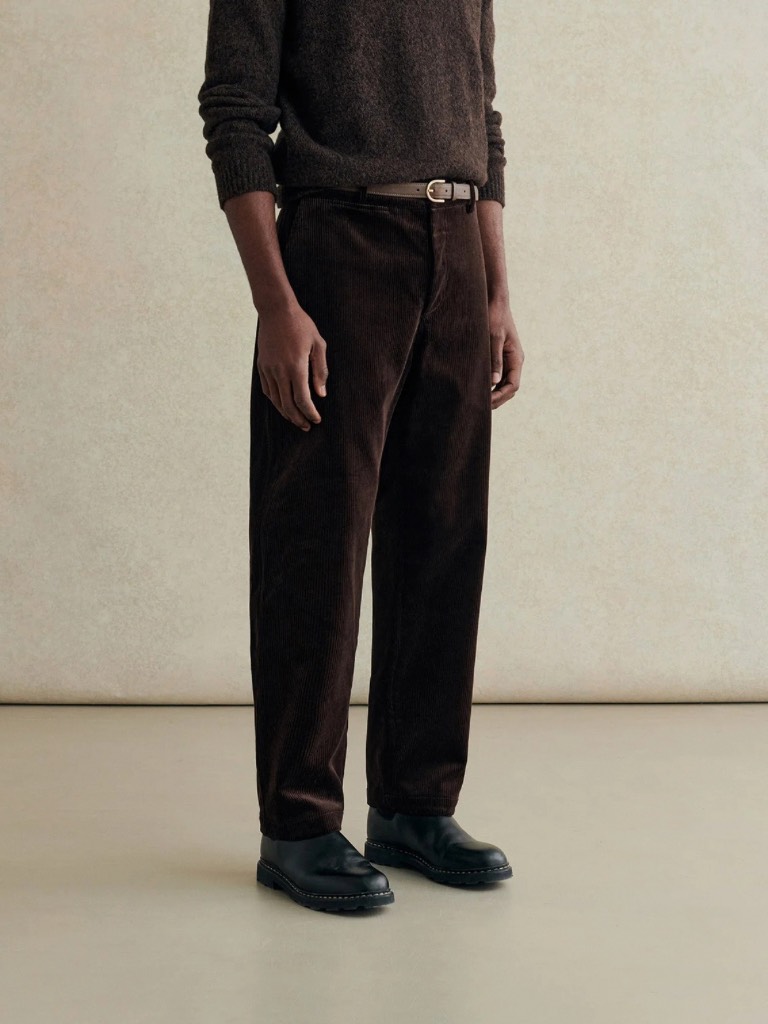 Brown Wide Wale Corduroy Balloon Trousers