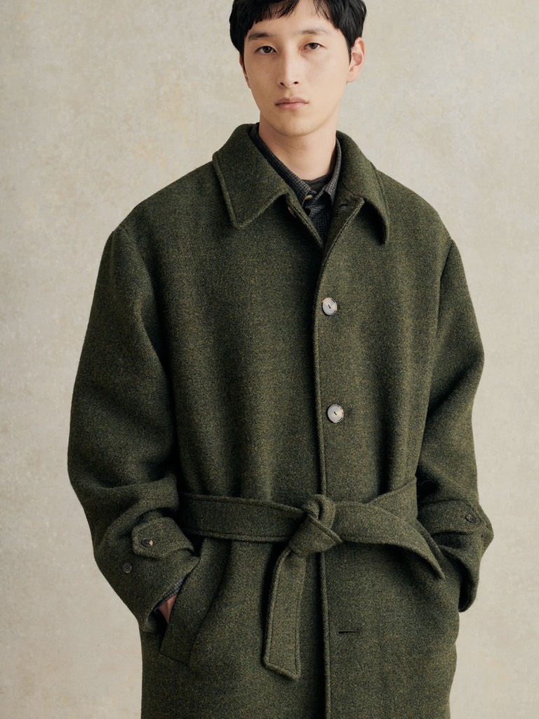 Overcoat in Spongy Wool
